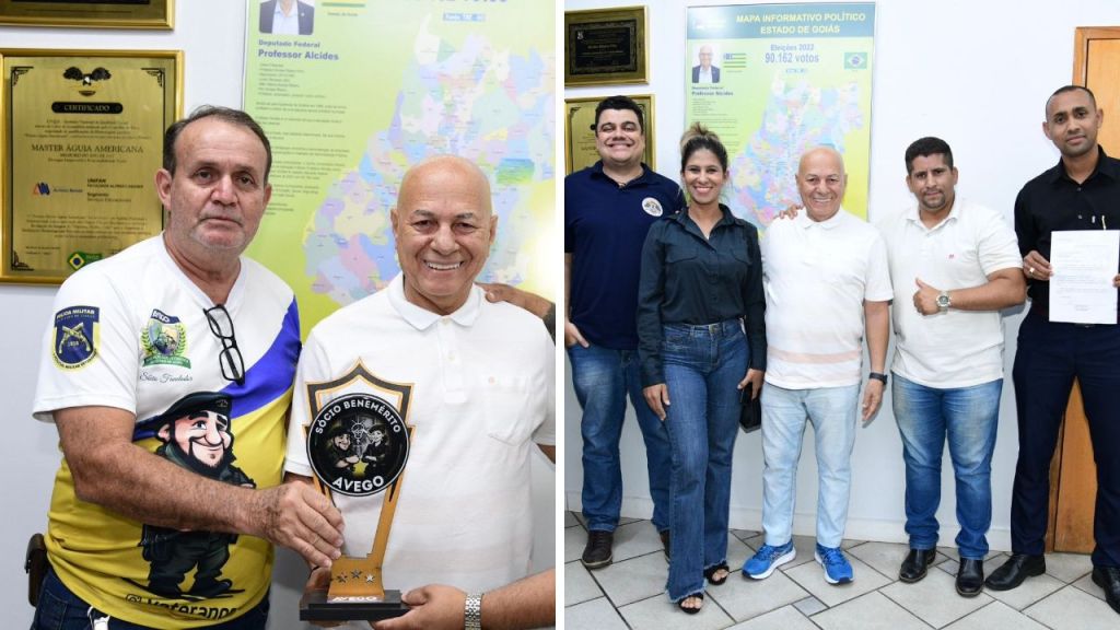 Professor Alcides recebe troféu de Sócio Benemérito da&nbsp;AVEGO